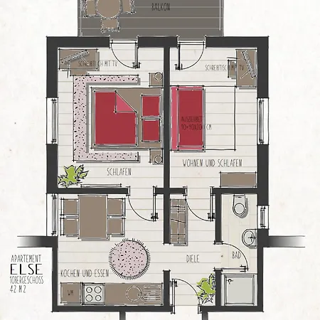 Appartamento Claras Gartenblick In Schwerin, Naehe Schloss, Hbf & Altstadt, Ruhige Zentrale Lage, Kostenfreie Parkplaetze