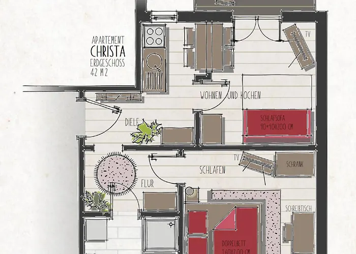 아파트 Claras Gartenblick *